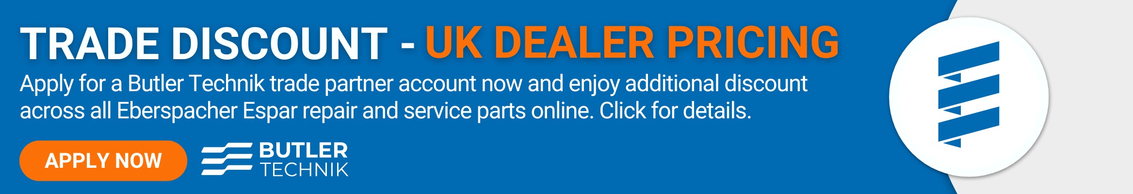 Eberspacher UK Dealer Account Trade Pricing at Butler Technik Apply Now