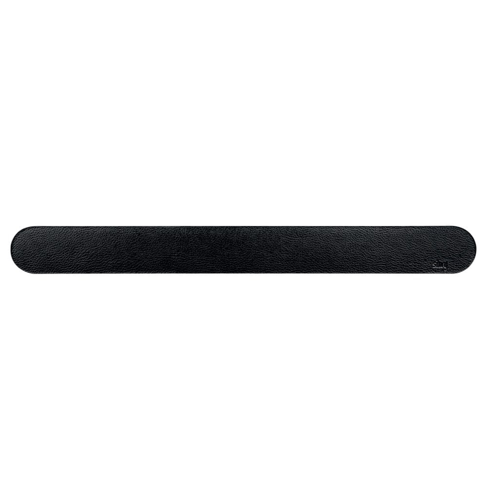 Silwy Black Leather Metal Strip For Luxury Magnetic Glasses And Hooks - 50Cm