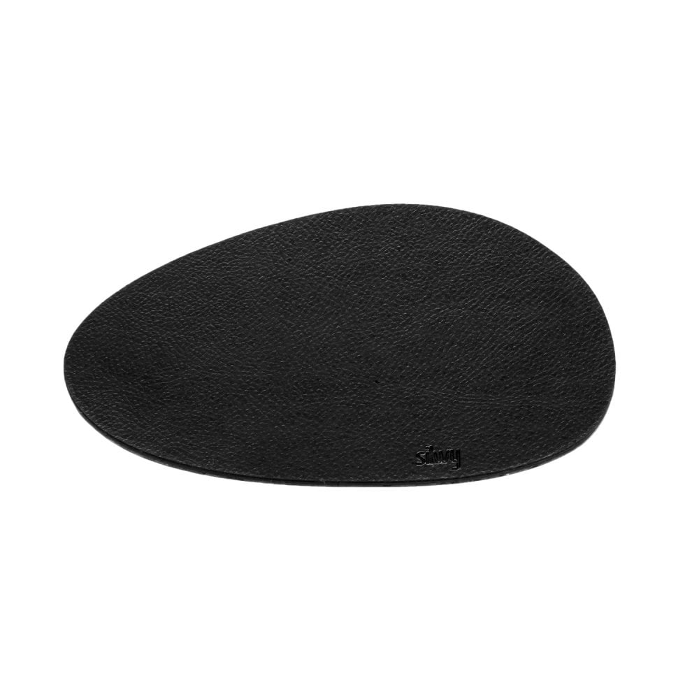 Silwy Black Metal Nano-Gel Placemat With Leather Coating - Medium