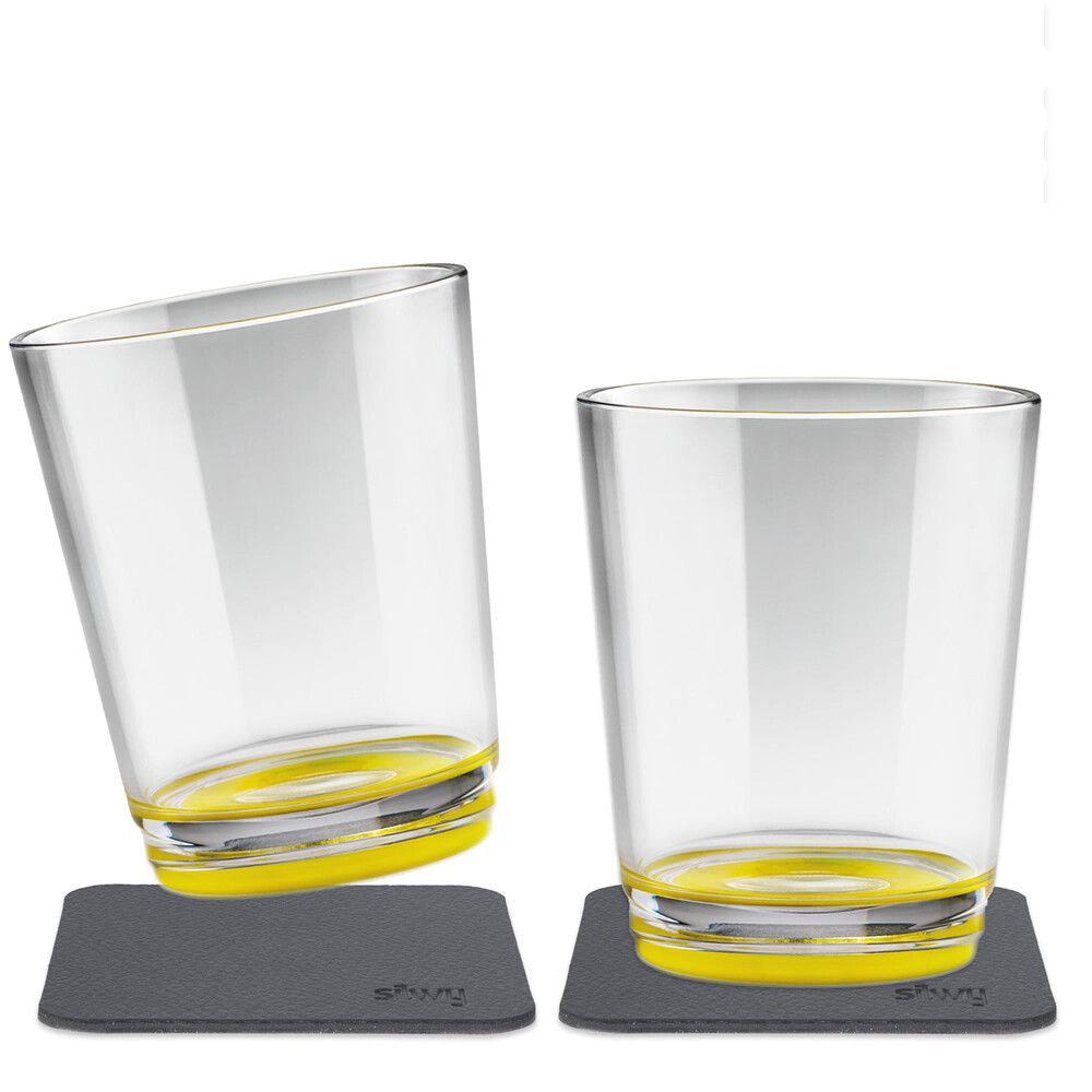 Silwy Yellow Magnetic Drinking Cups - Set Of 2 - Oh