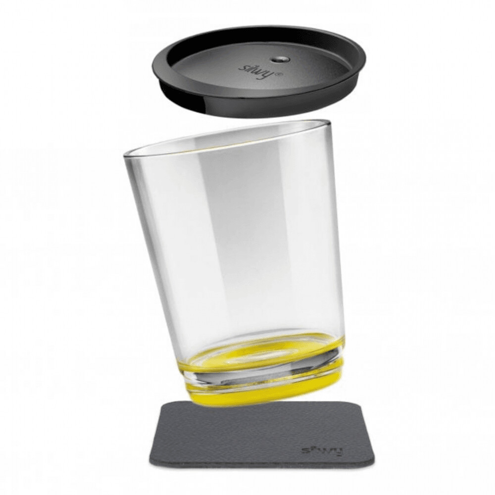Silwy Yellow Magnetic Plastic Drinking Cup With Lid - Oh