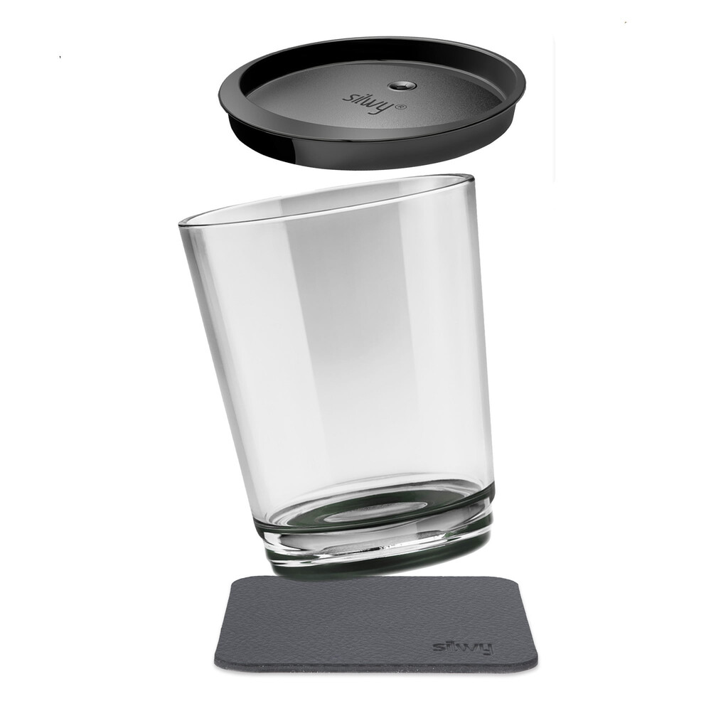 Silwy Grey Magnetic Plastic Drinking Cup With Lid - Pearl