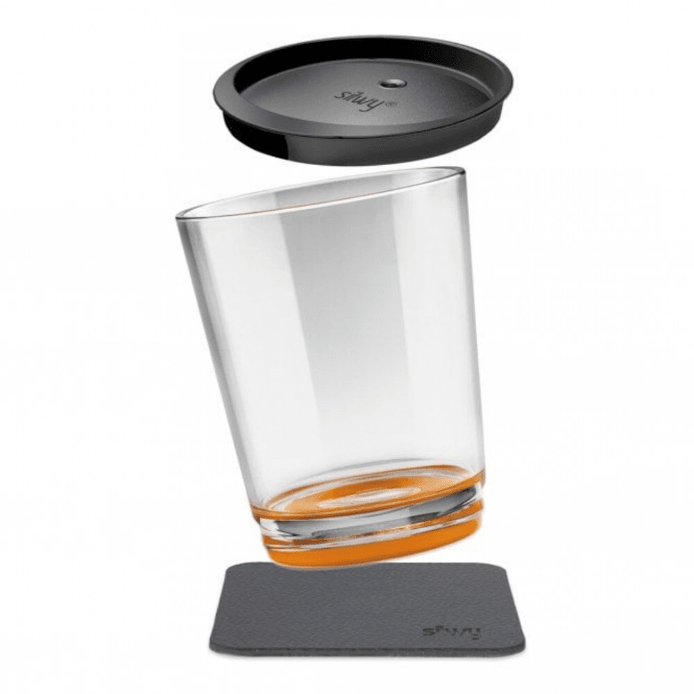 Silwy Orange Magnetic Plastic Drinking Cup With Lid - Hup