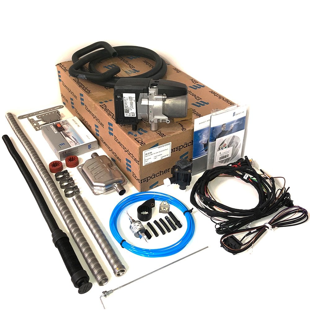 Eberspacher Blue Espar Hydronic S3 Petrol Gasoline B5e High Altitude Ready Water Heater Kit 12V 5Kw 17061 Btu Inc Easy Start Pro Timer