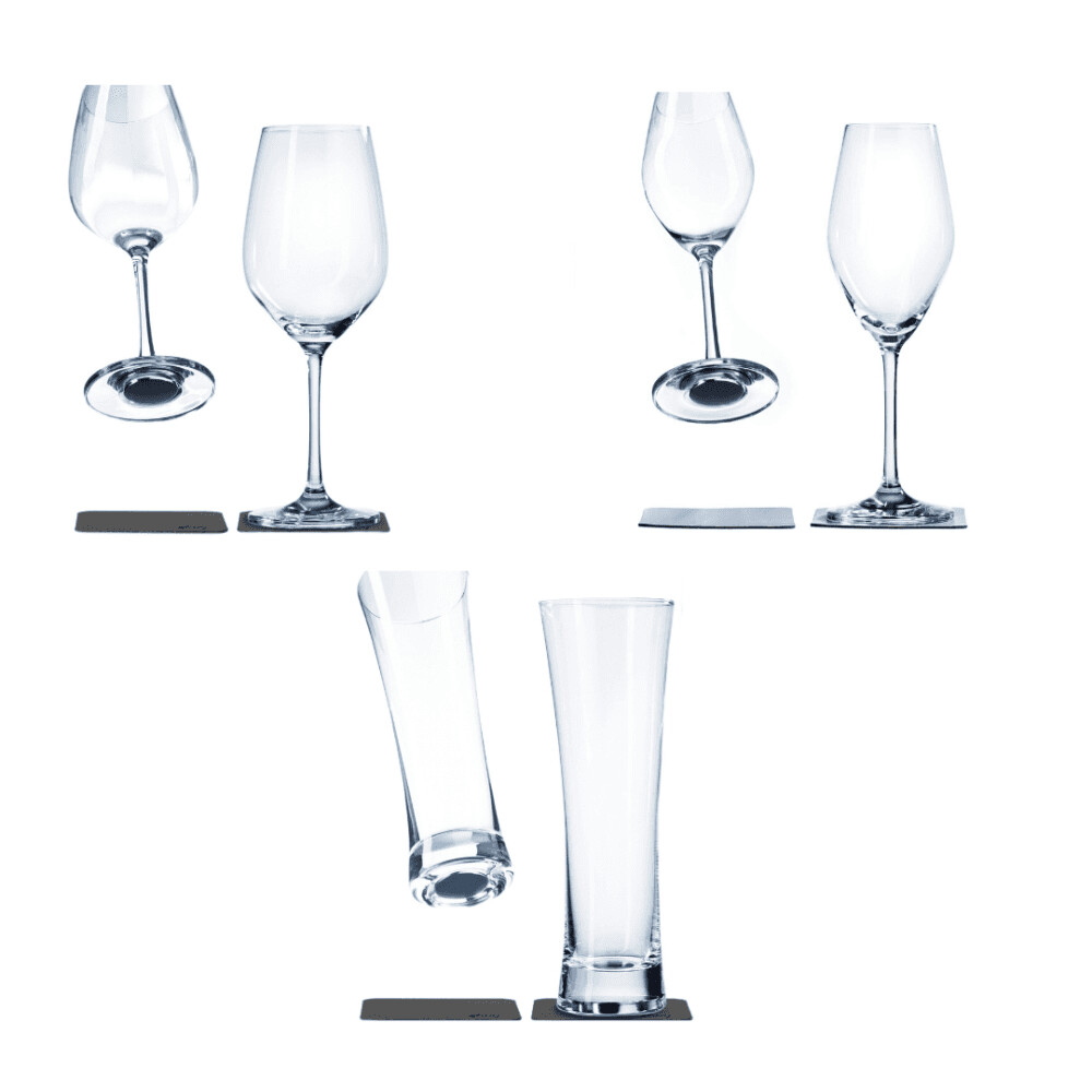 Silwy Trio Crystal Glass Set - Beer, Wine & Prosecco