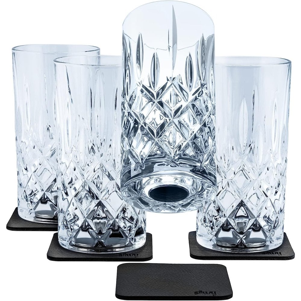 Silwy Magnetic Crystal Nachtmann Glass Longdrink - Set Of 4
