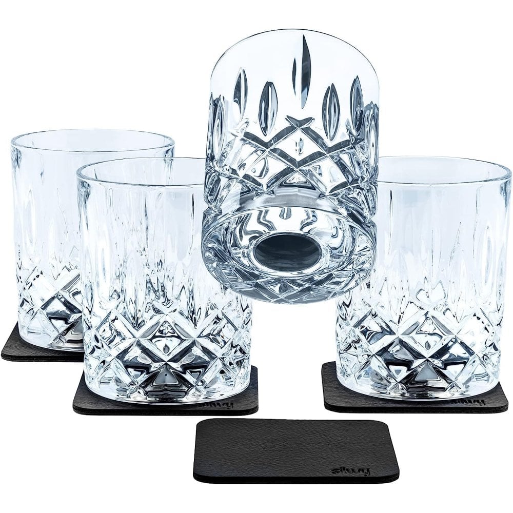 Silwy Magnetic Crystal Nachtmann Glass Whisky - Set Of 4