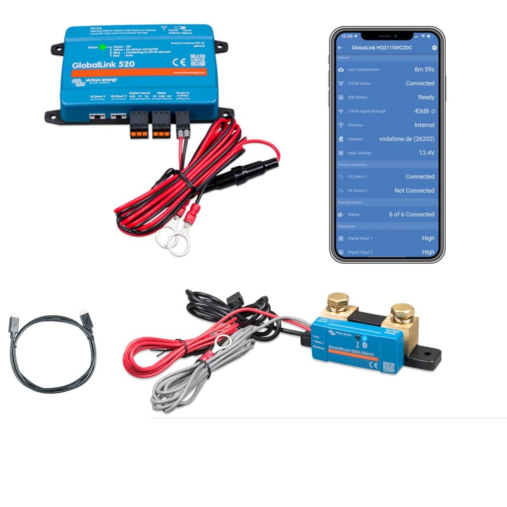 Victron Remote Monitoring Anytime Anywhere Kit with GlobalLink520 | ASS030543020 | SHU067150050