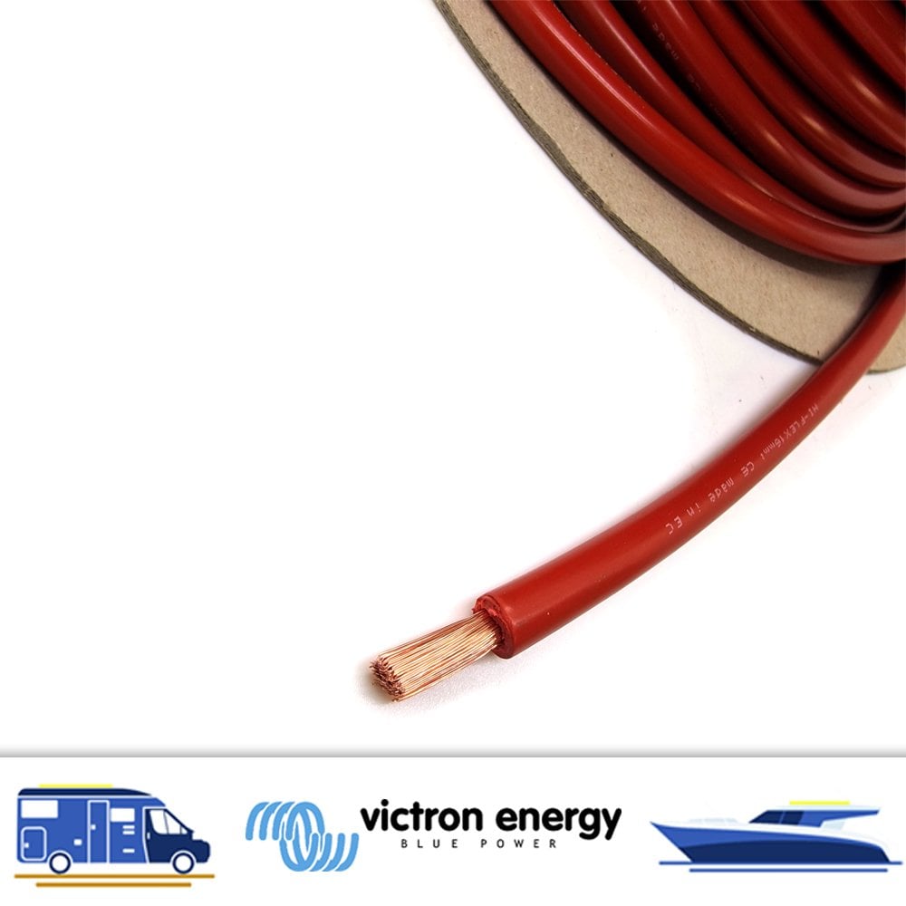 Victron Red 16Mm2 Hi-Flex Battery Cable Per Metre 110Amp Dc For Orion Battery Chargers