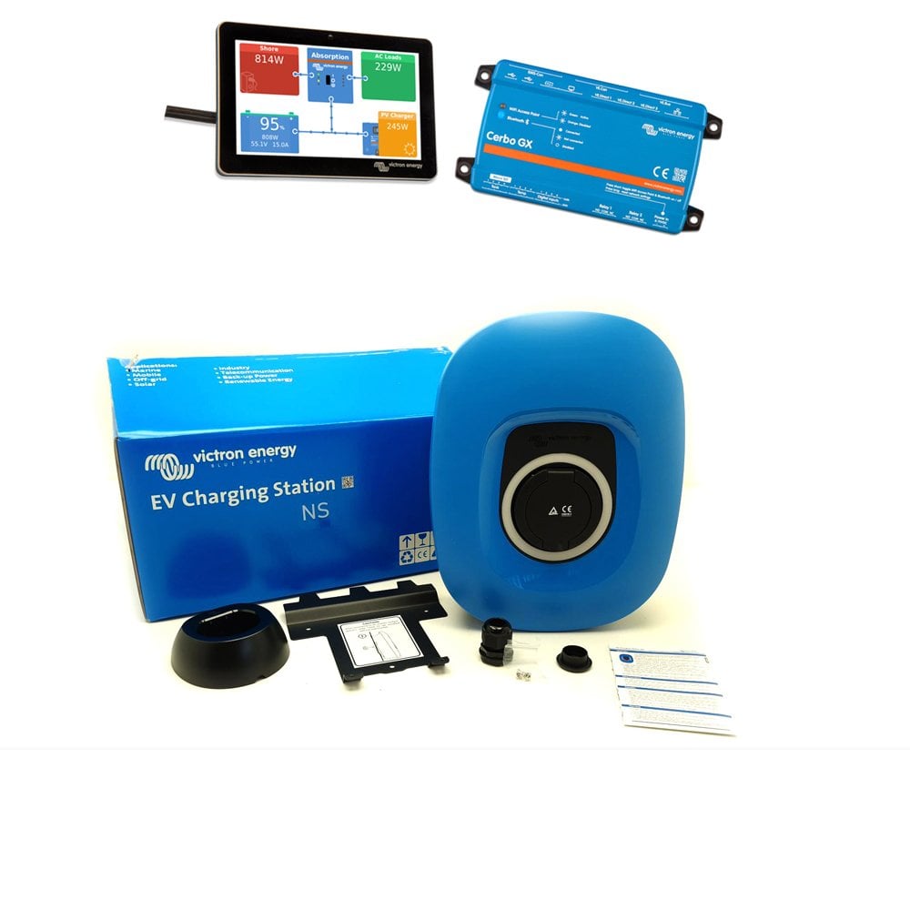 Victron EV Electric Vehicle charger NS with Cerbo GX and Touch 50 Display EVC200300200