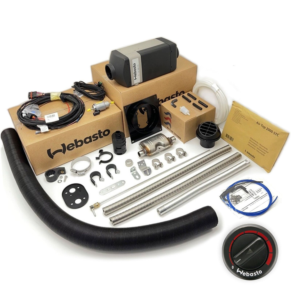 Webasto Air Top 2000 Stc Gasoline Sprinter Promaster Heater And Install Kit Inc Rotary Control 2Kw 12V