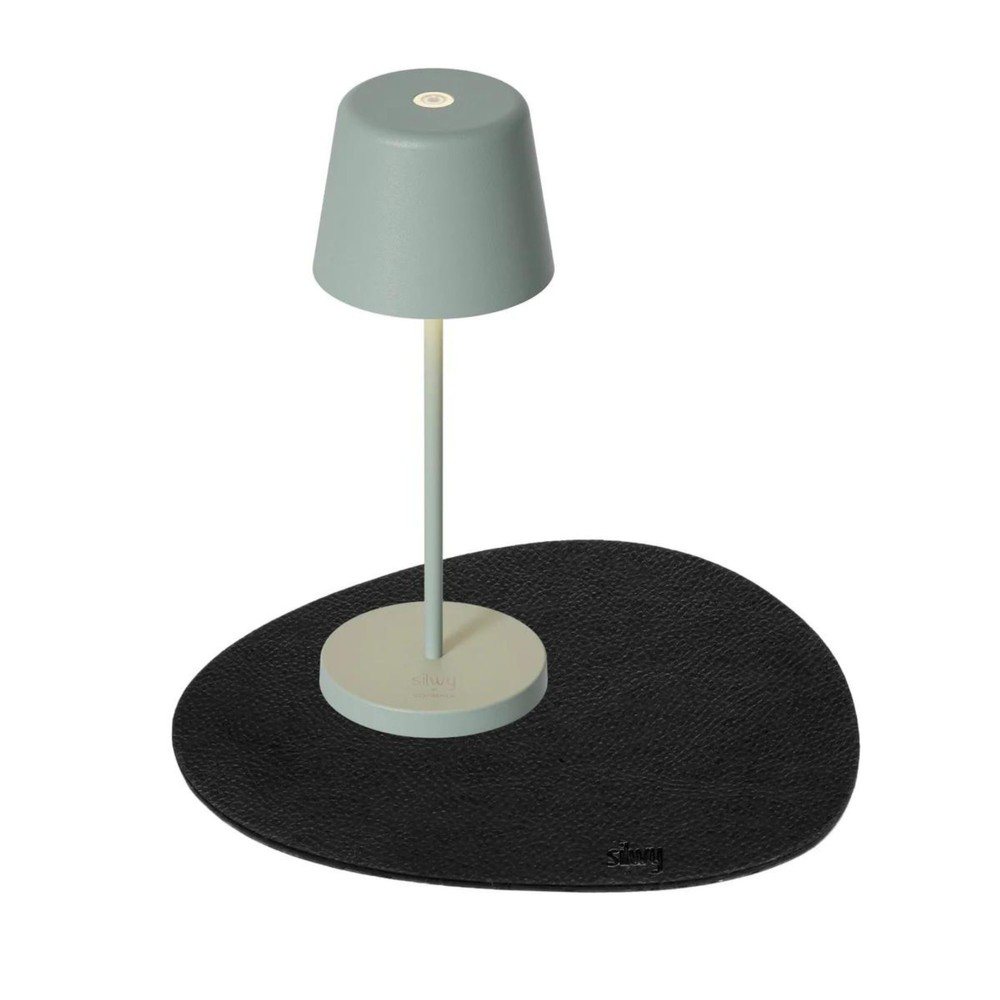 Silwy Green Magnetic Sompex Rechargeable Table Lamp Monaco Olive Incl Placemat
