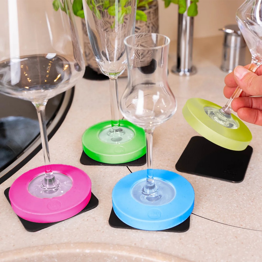Silwy Magnetic Glass Adapter And Coaster - Rainbow