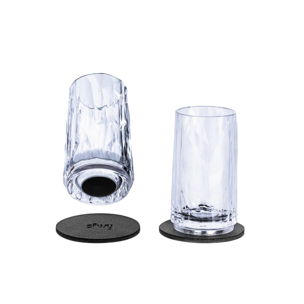 Silwy Magnetic High-Tech Plastic Shot Glass - Pair