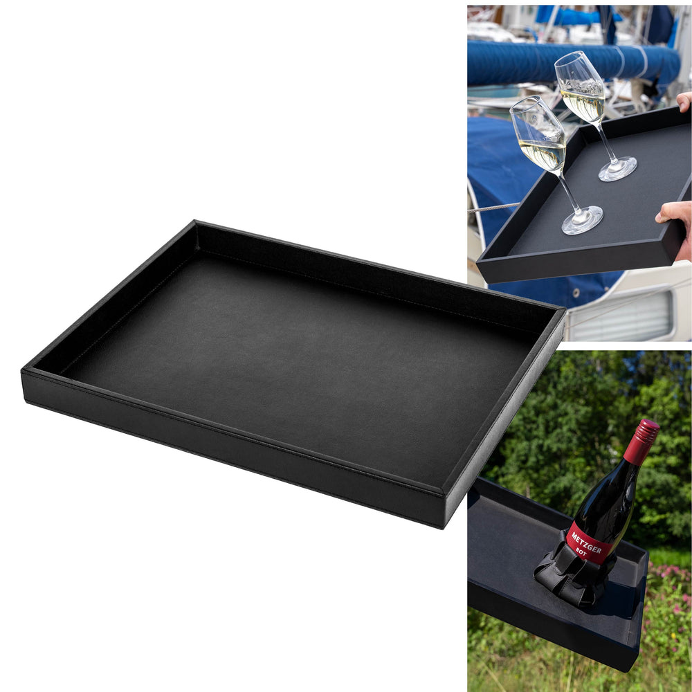 Silwy Tray for Magnetic Glasses - Leather Look Black