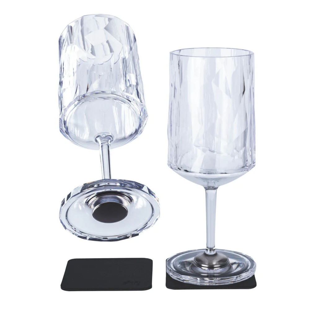 Silwy Black Magnetic Plastic Glass Wine 0,3L